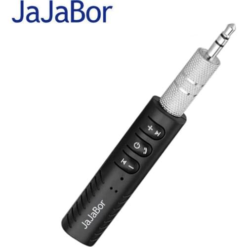 JaJaBor Wireless Bluetooth Receiver Adapter 3.5MM AUX Audio Music Receiver Car Kit Handsfree Bluetooth 4.1 Hands Free Calling