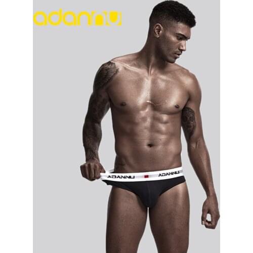 ADANNU Brand Men Underwear Sexy Men Briefs Cotton Breathable Male Panties Cueca Tanga Men Underpants U Pouch Slip Homme