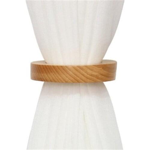 Wood Curtain Tie Back Magnet Curtain Buckle Clips Magnetic Shower Curtains Tiebacks Strap Holders Home Decor