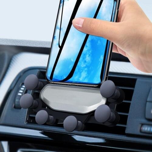 Mobile Phone GPS Bracket Non-Magnetic Mobile Phone Landline Bracket Car Air Outlet Buckle Gravity Bracket Mobile Phone Holder
