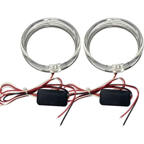 DXX 2pcs 95mm LED Crystal Halo headlight Angel Eye Lighting Car Daytime Running Light Color White Blue Green Red Yellow