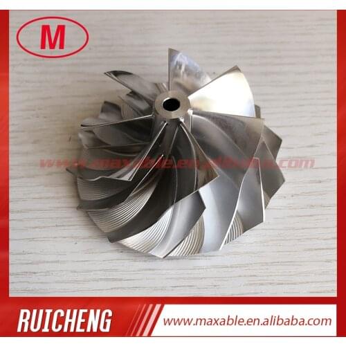 K16 reverse 59.00/76.00mm 7+7 blades high performance turbo milling/aluminum 2618/billet compressor wheel