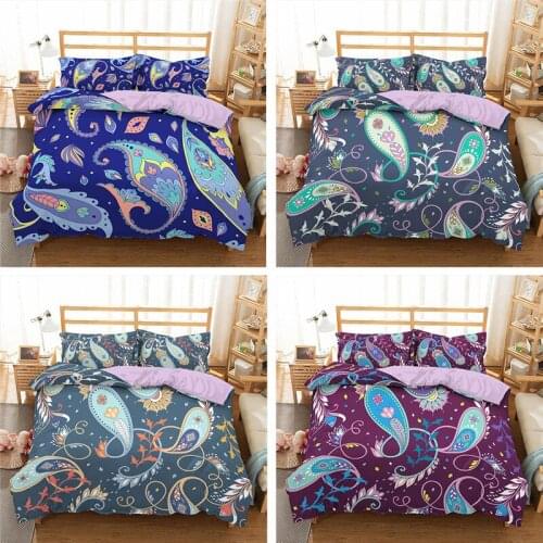 Bedding Sets 2/3pcs Duvet Cover With Pillow Case Luxury Bedspread Single Full Queen King Size
