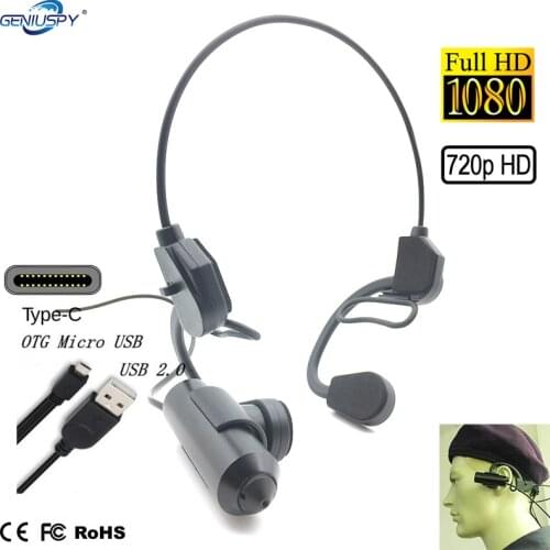 Geniuspy 720P 1080P Pin Hole Small Mini Bullet Covert OTG Micro Usb Type-C External Camera For Android Phone With Headset