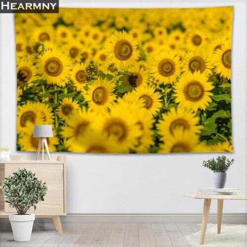 HEARMNY Sunflower Wall Hanging Tapestry Sheets Home Decorative Tapestries Beach Towel Yoga Mat Blanket Table Cloth Wall Tapestry