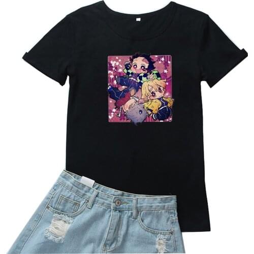 Japan Anime Women Tee Stranger Things Cotton Women Tshirt Fashion Casual Women T Shirt Kawaii Clothes T-shirts for Women Vintage