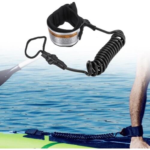 TPU Coiled Surf Leash Breathable Stand Up Paddle Coiled Surf Leash Coiled Premium Surf Wrist Leash For Surfing Supplies