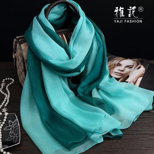 Women 100% Pure Silk Scarf Brand 2020 Hangzhou Silk Bandana Natural Silk Square Scarves Wrap for Ladies Print Neckerchief