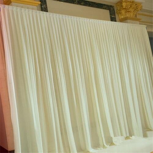 Ice Silk Fabric Wedding Backdrop Stage Background Silk Drape Curtain Swag For Party Banquet Birthday Wedding Decoration