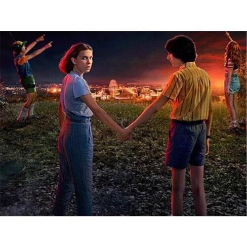 Stranger Things Stills DIY 11CT Cross Stitch Embroidery Kits Needlework Craft Set Cotton Thread Printed Dropshipping