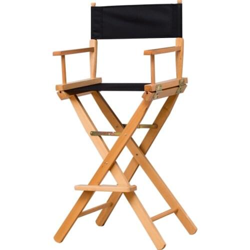 Standard Height Directors Chair Canvas Seat and Back Outdoor Furniture Portable Wood Director Chairs Folding Camping Beach Chair