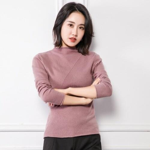 Flesh cashmere sweaters women knitted turtleneck pull femme hiver oversized fashion autumn winter warm uppper undertakes