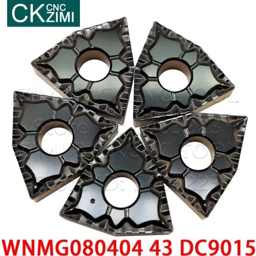 10PCS WNMG080404 43 DC9015 WNMG 080404 Carbide Inserts External Turning Tools CNC Mechanical Metal lathe Cutter Tools for steel