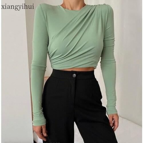 Женские длинные футболки Xiangyihui China At AliExpress