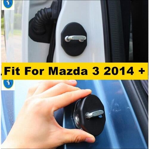Yimaautotrims Auto Accessory Inner Door Lock Protector Cover Buckle Decoration 4 Pcs Fit For Mazda 3 AXELA 2014 - 2018 Plastic