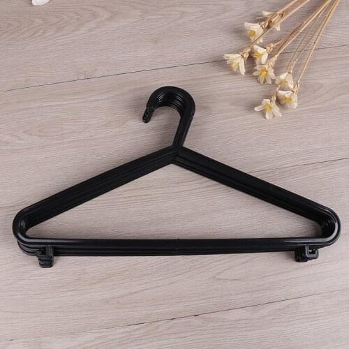 1/10pcs Black Adult Clothing Hanger Plastic Hangers Household Clothes Dress Organizer Dry Clothes Hanging Rack