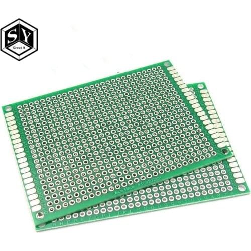 1PCS 6*8 6X8cm Double Side Prototype pcb Breadboard Universal Printed Circuit Board for Arduino 1.6mm 2.54mm Glass Fiber