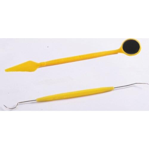 1000 Sets Denture Clinic Two-piece Sets Dental Oral Hygiene Disposable Kit Dental Probe and Mouth Mirror