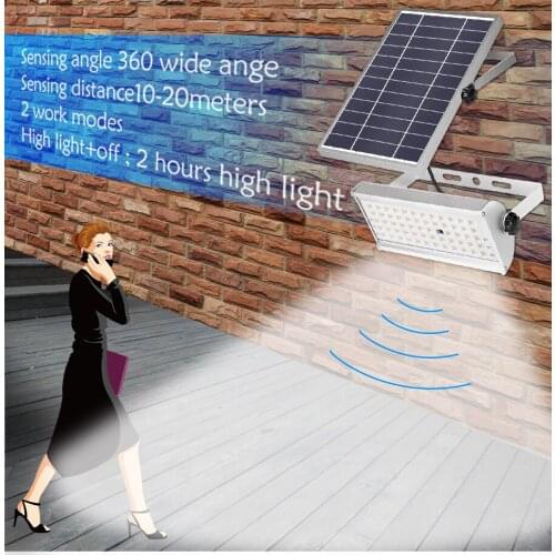 1500lm Solar Night Light 65 Leds Outdoor Garden Waterproof Lamp Lighting Two Working Mode With Remote Control Motion Sensor