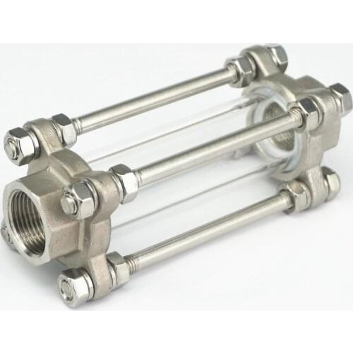 3/4" BSPT Female SS304 Stainless Steel Flow Sight Glass Dipoter 85 PSI