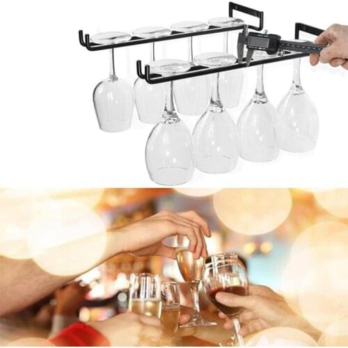 30cm Simple Upside-down Hanging Rack For Household Red Wine Glass Hanging Rack For Single Row Goblet