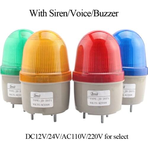 4 Colors 12V/24V/110V/220V IP55 Strobe Signal Indicator light LED Lamp Flashing Light Security Alarm With Siren/Voice/Buzzer