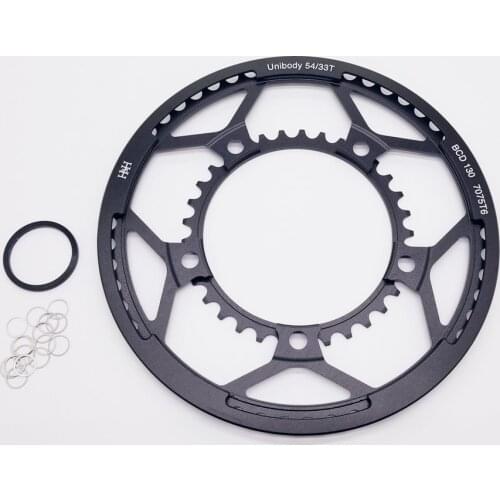 54/33T H&H Chain-Guard Intergrated Chainring for Brompton Folding Bicycle Parts