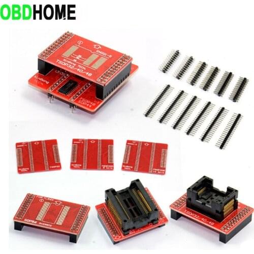 9pcs Set TSOP32 40 TSOP48 SOP44 SOP56 Test Adapter Sockets for TL866II PLUS/ CS/A Universal Programmer for MiniPro Diagnostic