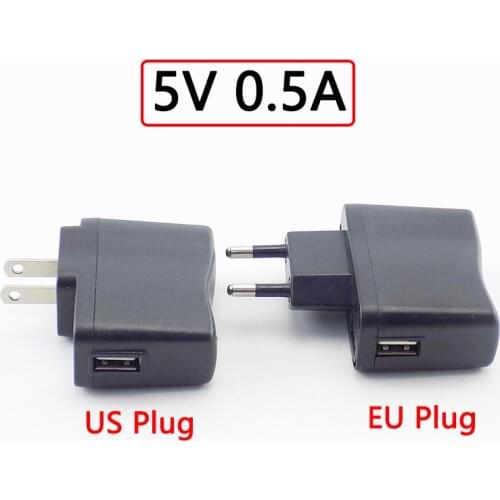 Micro USB Port Power Adapter 5V 0.5A Supply For Strip LED Lamp Light Charging AC to DC 100V 240V 500mA DC USB Charger Head