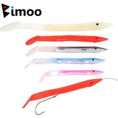 Bimoo 500pcs Multi-Color Soft Plastic Bait Fish Sabiki Rig Eel Lure Saltwater Fishing Lures Size 7cm 8.5cm 11.6cm Whole Sale