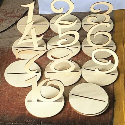 10 pcs wood wedding supplies digital 1-20 seat brand wedding table