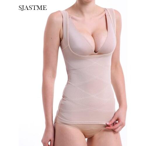 SJASTME Shapewear Tummy Control Top Seamless Firm Slimming Body Shaper Firm Control Tank Compression Underwear for Women