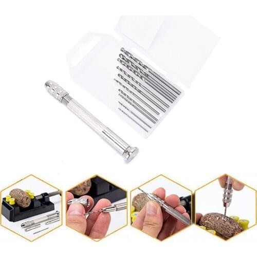 Metal Hand Drill Equipments Uv Resin Mold Tools And Handmade Jewelry Tool With 0.8mm-3.0mm Drill Screw (10pcs Twist Drill)
