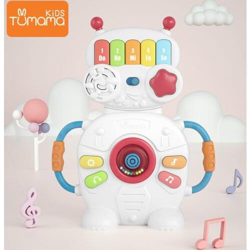 Multifunctional Musical Toys Robot Piano Music Light Early Education Activity Musical Instrument Toy