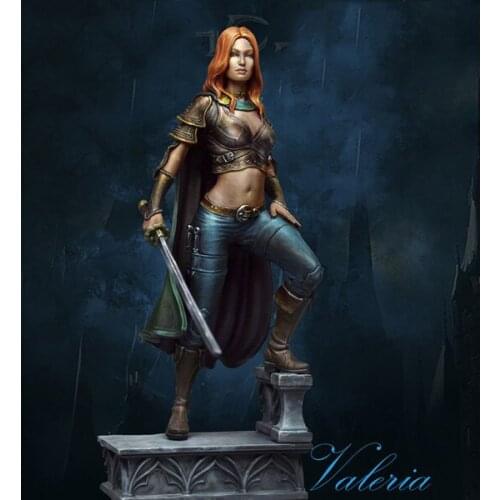1/24 Scale Assembly Resin Figure kit Female Warrior