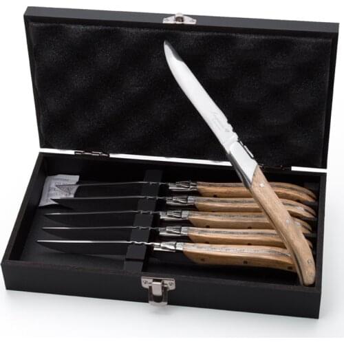 Stainless Steel Knife Kit Wooden Handle Steak Knife Dinner Fork Western Food Cutlery Steak Knives Set Christmas Dinnerware 1set