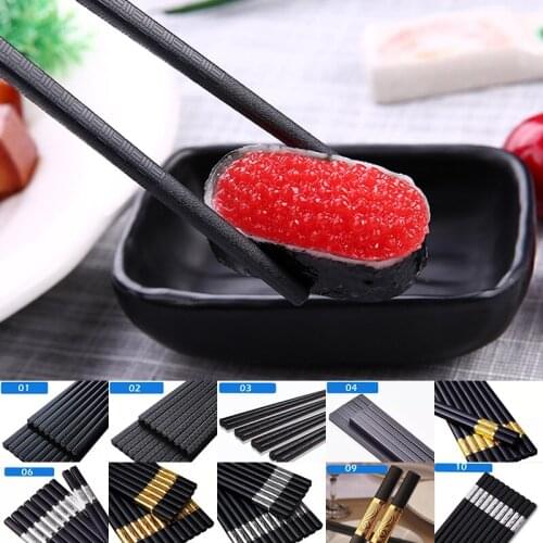 Non-Slip Chinese Chopsticks Durable Alloy High Quality Portable Sushi Chop Sticks Set Chopstick beginner Chinese food Lover Gift