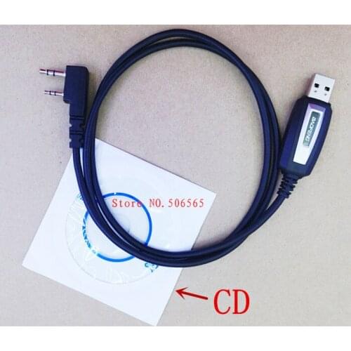 New Original USB programming Cable with CD for Baofeng BF-UV5R,BF888S,BF-UV82,BF-UVB5,BF-UVB6,BF-UV8D walkie talkie etc K plug