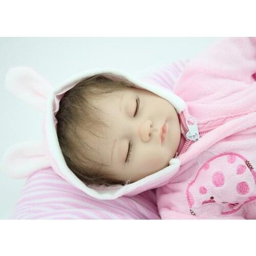 Top Reborn Baby 45 cm Realistic Doll Girl Cute Full Set With Pillow High Art creative Mom Kid Toy Christmas gift Celebration