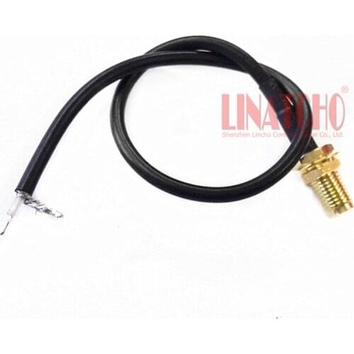 20CM tin solder end SMA female RG174 PCB connecting cable