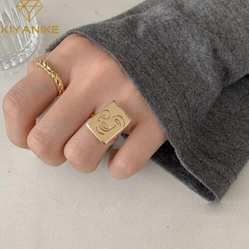 XIYANIKE 925 Sterling Silver Personality Jewelry Fashion Simple Weaving Handmade Rings for Women Couple Wedding Accessories