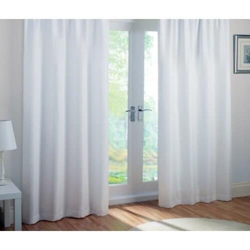 Crown Sunshade Curtain Satin Fabric Ekstraforlu Straight Seam-Off-White