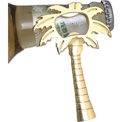 Beach Themed Wedding&Bridal Shower Favorss Silver/Gold Chrome Palm Tree Bottle Opener Coconut Tree Design Beer Cap Openers