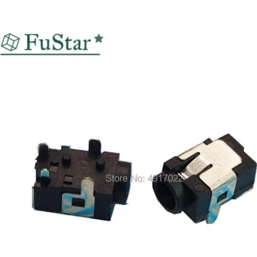 10PCS DC power socket 3.5*1.3MM DC031A DC power socket connector 3.5MM caliber 4P straight insert silver plating DC-031 3.5x1.3