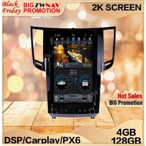 128G Tesla Screen For Infiniti FX FX35 FX25 FX37 FX50 2009 2010 2011 2012 2013 2014 2015 Android GPS Audio Recorder Radio Stereo