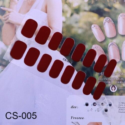 16tips/sheet Solid Color Nail Art Sticker Full Cover Wraps Valentine Nail Stickers Adhesive DIY Nail Tips Decal Drop Shipping