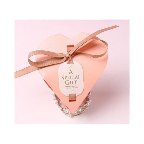 50/100Pcs Love Heart Candy Box Wedding Favors Gift Box Chocolate Box For Guests Party Supplies Wedding Decoration