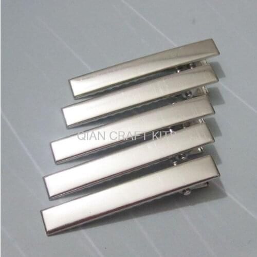 500pcs Shiny Mini Small 20x5.5mm Silver Tone Plated Metal Hair Alligator Clip Barrette Free Lead