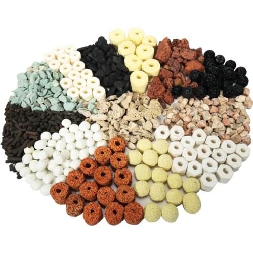 150G Aquarium Filter Media Ceramic Rings Activated Carbon Bio Balls Clear Water Fish Tank Accessories