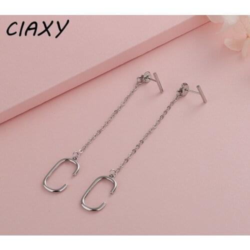 CIAXY 925 Sterling Silver Multi-style Stud Earrings for Women Girl Fringed Ear Bone Clip Ear Hook Fashion Jewelry